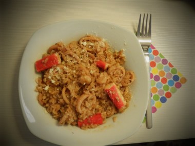 Rižoto od lignja, rižoto od morskih plodova, rižoto s surimi štapićima