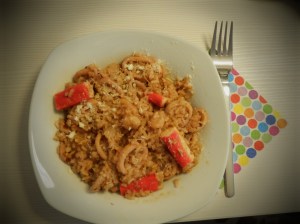 Rižoto od lignja, rižoto od morskih plodova, rižoto s surimi štapićima